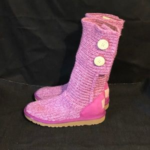 🍭HP 7/22/18🍭Size 4 Purple Girls Cardy UGG Boots
